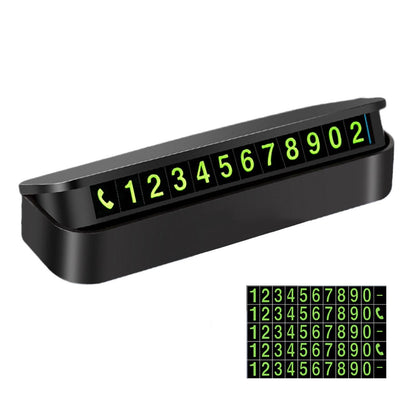 Compact Car Interior Number Plate Set, Black Glossy