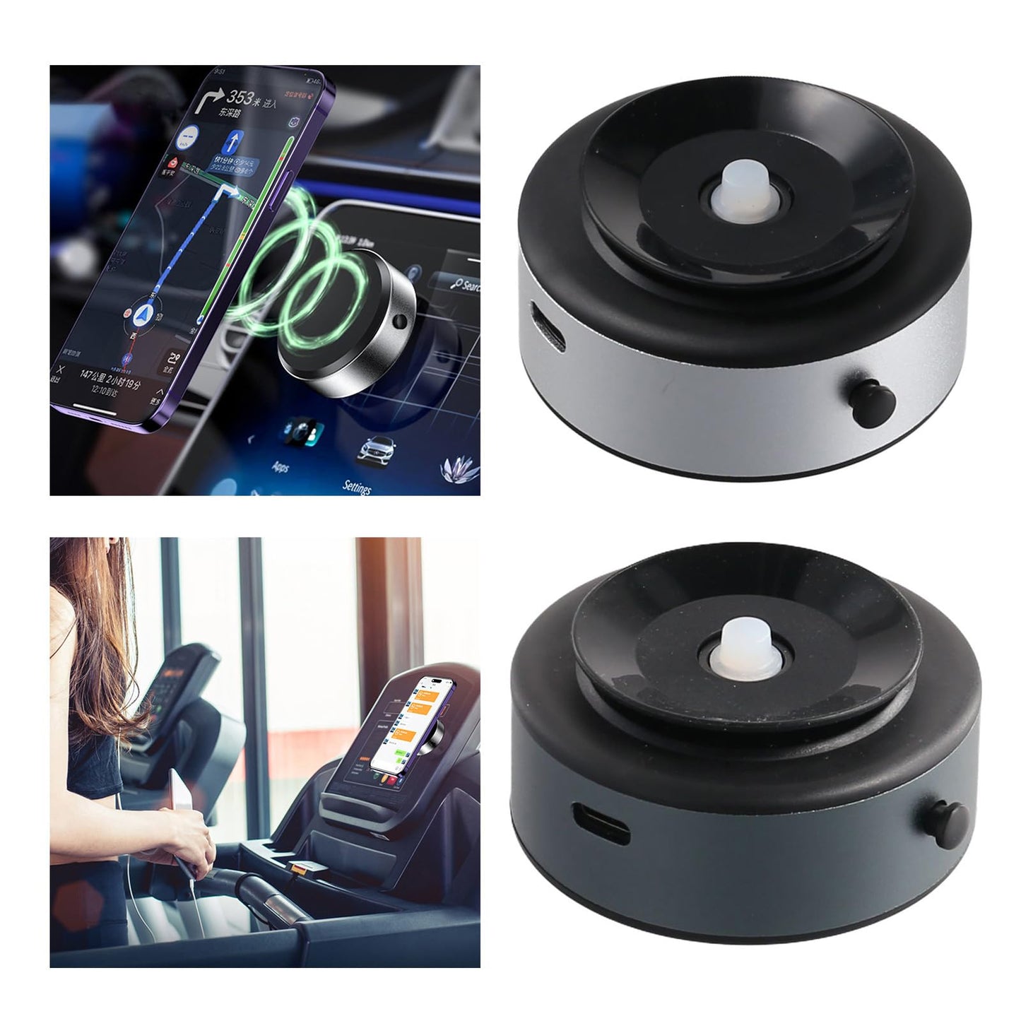 Phone Mount Holder Upgraded Double Sided Magnets Car Phone Holder for Phone Navigations