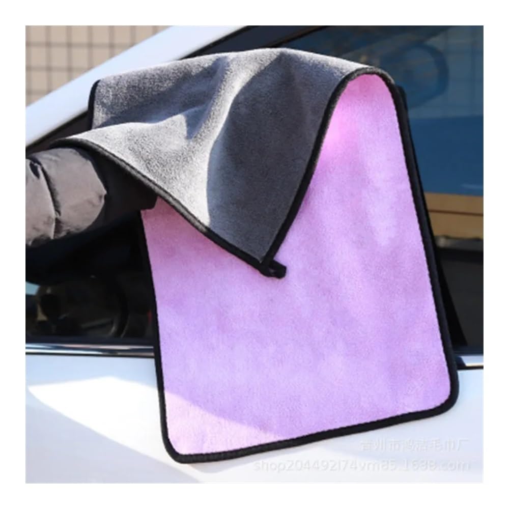 Car Wash Microfiber Towel Car Cleaning Drying Cloth Paint Care Cloth Scratch Free Wash Towels for Detailing(Color:Pink and Gray,Size:30x60cm)