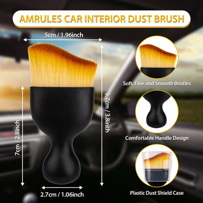 Car Interior Detailing Brush, Auto Car Detailing Brush Dusting Brush, Soft Bristles Car Interior Cleaning Tool for Dashboard Interior, Exterior, Skylight, Leather, Dust Brush