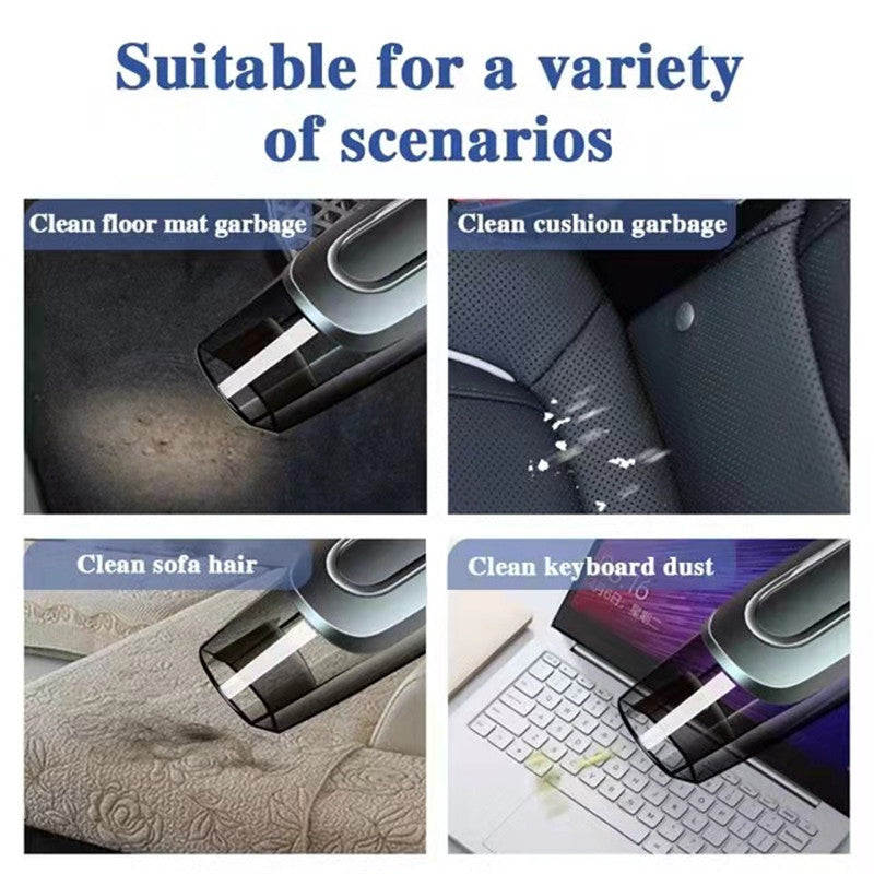 Mini Powerful Wireless Car Vacuum Cleaner Cordless Handheld Auto Vacuum Home Car Dual Use With Built-in Battrery Car Accessories