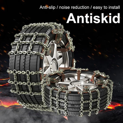 Car Tire Snow Chains Auto Tire Anti-skid Chain Snow Mud Sand Metal Anti-skid Chain 165-265mmm for Car SUV Anti-skid Tires Chains