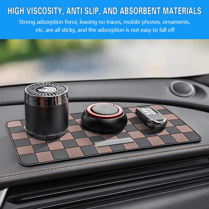 Anti-Slip Car Dashboard Pad, 11.8"*5.9" Non-Slip Vehicle Dash Gripping Mat, Multifunctional Sticky Auto Magic Dashboard Decor Pad for Phone Key Sunglasses for SUV, RV, Truck