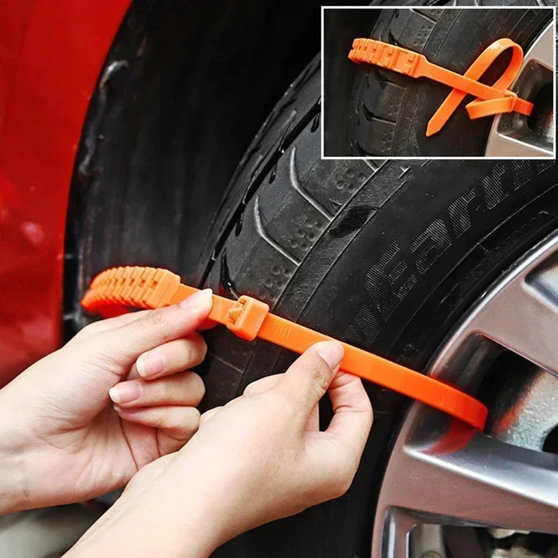 10/20PCS Car Tire Chains Winter Snow Anti-Skid Tyre Cable Ties Auto Outdoor Snow Tire Tyre Anti Skid Chain Emergency Accessories