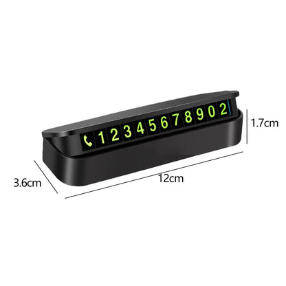 Compact Car Interior Number Plate Set, Black Glossy