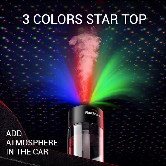 Smart Car Air Freshener, Car Diffuser, Colorful Magical Starry Sky，Rechargeable 150ML/Bottle Essential Oil Diffuser Last 6 Months, 5 Mode Adjustable Auto On/Off, Diffusers for Home, Car, Small Space