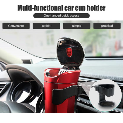 Pack-1 Car Air Outlet Cup Holder, 3.34" Diameter Shockproof Fastening Anti-sway Drink Holder Ashtray Holder, Portable One-Hand Grab and Go Water Cup Expander, Universal for Cars Truck (Black)