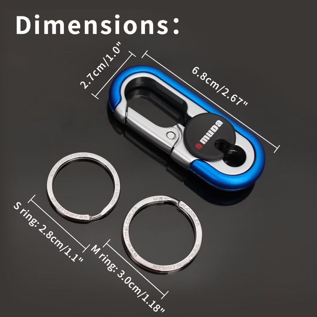 Key Chains Men, 2023 Car Key Chain for Men, Anti-Loss Keychain with Double Keyrings, Quick Release Key Chain