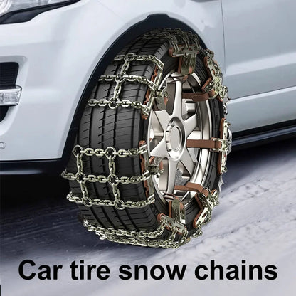 Car Tire Snow Chains Auto Tire Anti-skid Chain Snow Mud Sand Metal Anti-skid Chain 165-265mmm for Car SUV Anti-skid Tires Chains