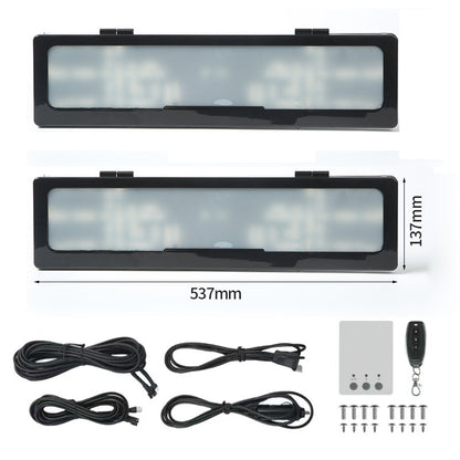 Lntelligence Plate North American & European License Plate Frame, 12V Remote Control Hidden Plate (Fog Version)