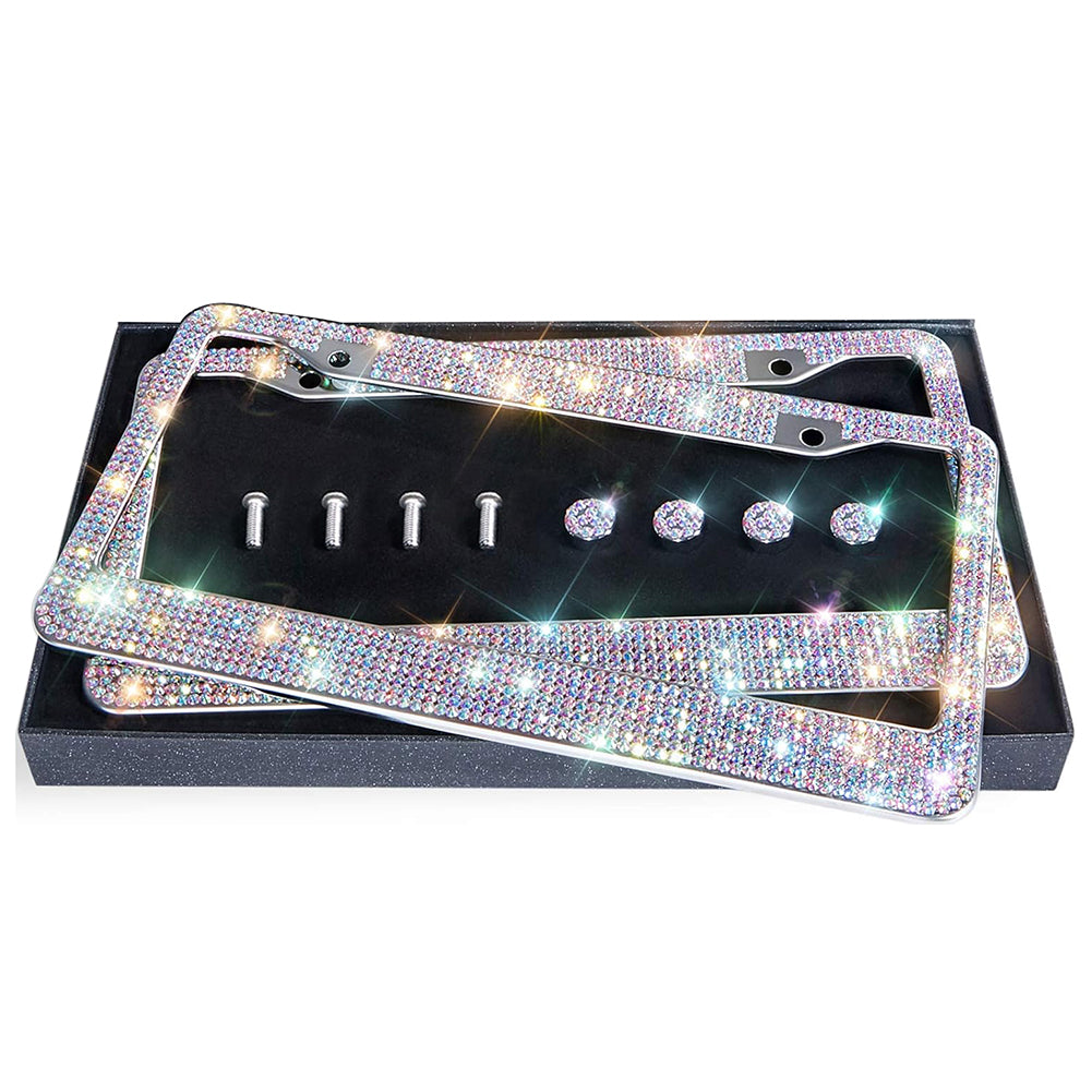 Shering Bling 2-Pack License Plate Frame with 1200 Rhinestones