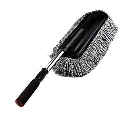 Removable Telescopic Car Wax Drag Nano Fiber Car Wash Brush Car Dusting Tool Car Mop Wax Dash Duster Exterior Interior Cleaning Kit (Premium Car Duster & Dash Duster