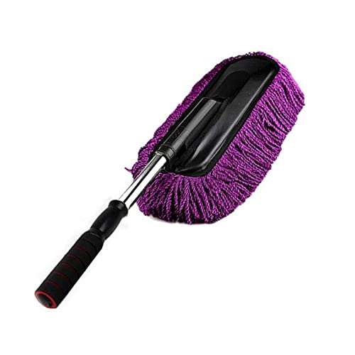 Removable Telescopic Car Wax Drag Nano Fiber Car Wash Brush Car Dusting Tool Car Mop Wax Dash Duster Exterior Interior Cleaning Kit (Premium Car Duster & Dash Duster