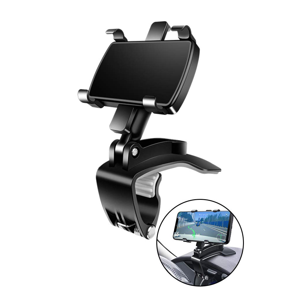 Car Phone Mount, Cell Phone Holder for Car 360 Degree Rotation Dashboard Clip Mount Car Phone Holder Compatible for iPhone 11 13/12 pro Max 8 8Plus Samsung S10 S9 S8 4"~7" Smartphones