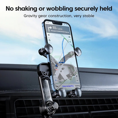 360° Rotatable Gravity Car Phone Holder Car Air Vents Clip Mount Stand Extension Rod in Smartphone Holder Bracket GPS Support